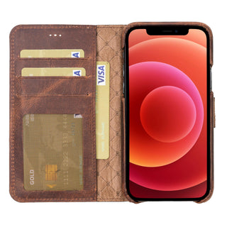 Bouletta Cep Telefonu Kılıfları Apple iPhone 11 Serisi Cüzdanlı Çıkarılabilir Tam Kaplama Deri Kılıf