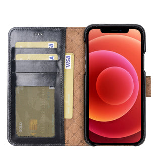Bouletta Cep Telefonu Kılıfları Apple iPhone 11 Serisi Cüzdanlı Çıkarılabilir Tam Kaplama Deri Kılıf