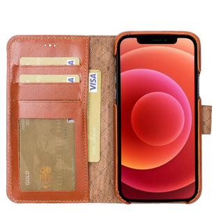 Bouletta Cep Telefonu Kılıfları Apple iPhone 11 Serisi Cüzdanlı Çıkarılabilir Tam Kaplama Deri Kılıf