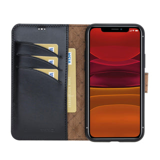 Bouletta Cep Telefonu Kılıfları iPhone 11 Pro / Siyah Apple iPhone 11 Serisi Cüzdanlı Deri Kılıf