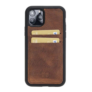 Bouletta Cep Telefonu Kılıfları iPhone 11 Pro / Antik Kahve Apple iPhone 11 Serisi Kartlıklı Deri Arka Kapak