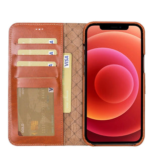 Bouletta Cep Telefonu Kılıfları Apple iPhone 12 Serisi Cüzdanlı Çıkarılabilir Tam Kaplama Deri Kılıf Premium Koruma