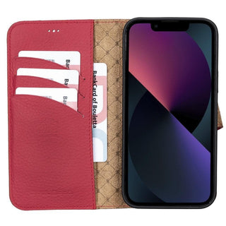 Bouletta Cep Telefonu Kılıfları Apple iPhone 13 Pro Serisi Cüzdanlı Çıkarılabilir Deri Kılıf Premium Koruma