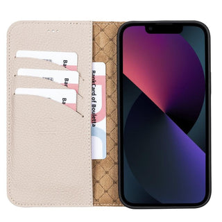 Bouletta Cep Telefonu Kılıfları Apple iPhone 13 Pro Serisi Cüzdanlı Çıkarılabilir Deri Kılıf