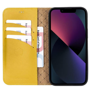 Bouletta Cep Telefonu Kılıfları Apple iPhone 13 Pro Serisi Cüzdanlı Çıkarılabilir Deri Kılıf