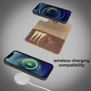 Bouletta Cep Telefonu Kılıfları Apple iPhone 13 Serisi Cüzdanlı Çıkarılabilir Deri Kılıf