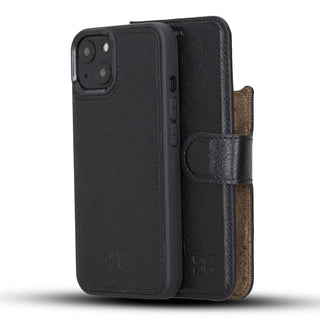 Bouletta Cep Telefonu Kılıfları iPhone 13 Mini / Siyah Apple iPhone 13 Serisi Cüzdanlı Çıkarılabilir Deri Kılıf Premium Koruma