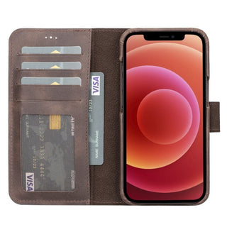 Bouletta Cep Telefonu Kılıfları Apple iPhone 13 Serisi Cüzdanlı Çıkarılabilir Tam Kaplama Deri Kılıf