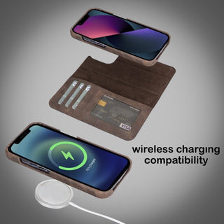 Bouletta Cep Telefonu Kılıfları Apple iPhone 13 Serisi Cüzdanlı Çıkarılabilir Tam Kaplama Deri Kılıf