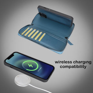 Bouletta Cep Telefonu Kılıfları Apple iPhone 13 Serisi Cüzdanlı ve Fermuarlı Çıkarılabilir Deri Kılıf Premium Koruma