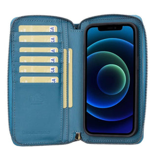 Bouletta Cep Telefonu Kılıfları Apple iPhone 13 Serisi Cüzdanlı ve Fermuarlı Çıkarılabilir Deri Kılıf Premium Koruma