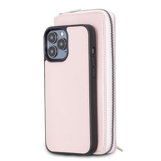 Bouletta Cep Telefonu Kılıfları Apple iPhone 13 Serisi Cüzdanlı ve Fermuarlı Çıkarılabilir Deri Kılıf Premium Koruma