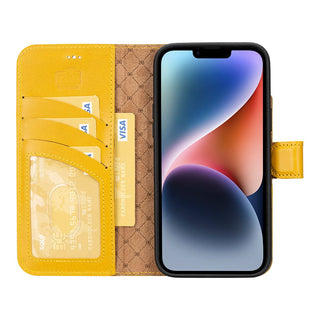 Bouletta Cep Telefonu Kılıfları Apple iPhone 14 Serisi Cüzdanlı Çıkarılabilir Deri Kılıf Premium Koruma