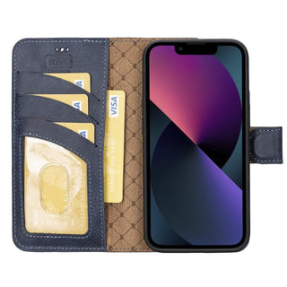 Bouletta Cep Telefonu Kılıfları Apple iPhone 14 Serisi Cüzdanlı Çıkarılabilir Deri Kılıf Premium Koruma
