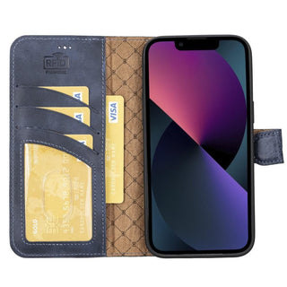 Bouletta Cep Telefonu Kılıfları Apple iPhone 14 Serisi Cüzdanlı Çıkarılabilir Deri Kılıf Premium Koruma