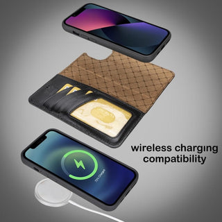 Bouletta Cep Telefonu Kılıfları Apple iPhone 14 Serisi Cüzdanlı Çıkarılabilir Deri Kılıf Premium Koruma