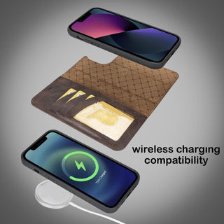 Bouletta Cep Telefonu Kılıfları Apple iPhone 14 Serisi Cüzdanlı Çıkarılabilir Deri Kılıf