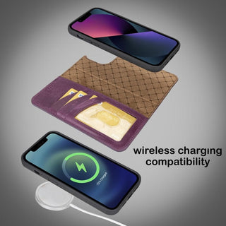 Bouletta Cep Telefonu Kılıfları Apple iPhone 14 Serisi Cüzdanlı Çıkarılabilir Deri Kılıf