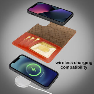 Bouletta Cep Telefonu Kılıfları Apple iPhone 14 Serisi Cüzdanlı Çıkarılabilir Deri Kılıf - Özel Renkler Premium Koruma