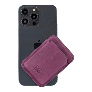 Bouletta Cüzdanlar ve Para Klipsleri Apple iPhone Serisi için Maggy Mıknatıslı Deri Kartlık