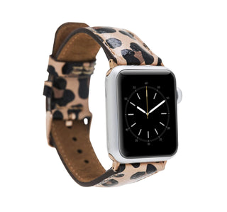 Bouletta Kol Saati Kayışları Leopard Baskılı Apple Watch Deri Kayış – Cardiff Klasik