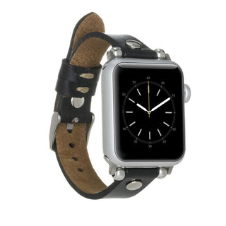 Bouletta Kol Saati Kayışları Siyah Apple Watch Deri Kayış – Clitheroe Ferro
