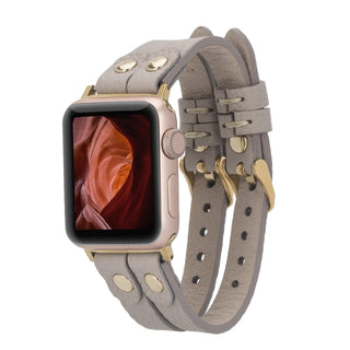 Bouletta Kol Saati Kayışları Apple Watch Deri Kayış – Durham Ely Gold Boncuklu