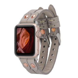 Bouletta Kol Saati Kayışları Apple Watch Deri Kayış – Durham Ely Gold Boncuklu