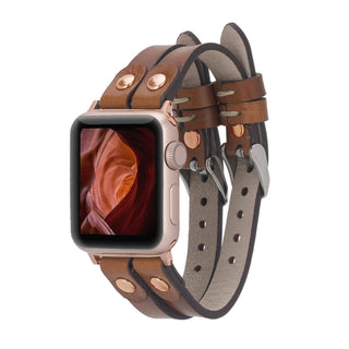 Bouletta Kol Saati Kayışları Apple Watch Deri Kayış – Durham Ely Gold Boncuklu