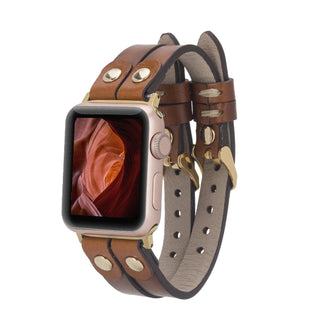 Bouletta Kol Saati Kayışları Apple Watch Deri Kayış – Durham Ely Gold Boncuklu