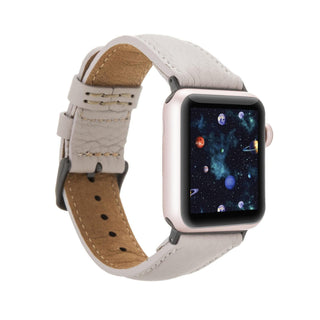 Bouletta Kol Saati Kayışları Krem Apple Watch Deri Kayış – Exeter Klasik Premium Koruma