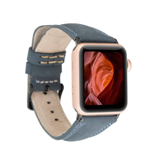 Bouletta Kol Saati Kayışları Mavi Apple Watch Deri Kayış – Exeter Klasik
