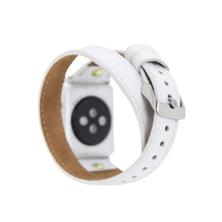 Bouletta Kol Saati Kayışları Apple Watch Deri Kayış – Leeds Tam Tur İnce Altın rengi Boncuklu