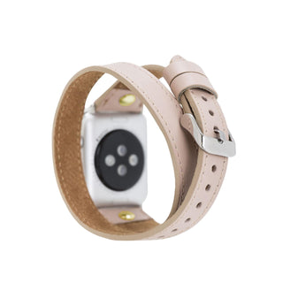 Bouletta Kol Saati Kayışları Apple Watch Deri Kayış – Leeds Tam Tur İnce Altın rengi Boncuklu