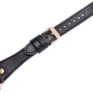 Bouletta Kol Saati Kayışları Apple Watch Deri Kayış – Leeds Tam Tur İnce Altın rengi Boncuklu