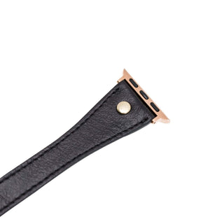 Bouletta Kol Saati Kayışları Apple Watch Deri Kayış – Leeds Tam Tur İnce Altın rengi Boncuklu