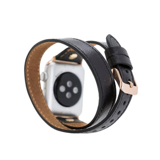 Bouletta Kol Saati Kayışları Apple Watch Deri Kayış – Leeds Tam Tur İnce Altın rengi Boncuklu