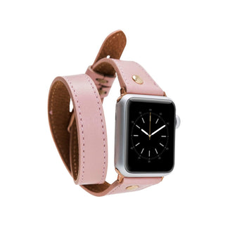 Bouletta Kol Saati Kayışları Apple Watch Deri Kayış – Leeds Tam Tur İnce Altın rengi Boncuklu