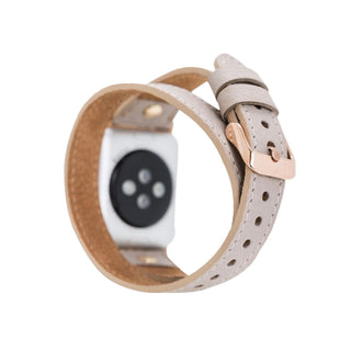 Bouletta Kol Saati Kayışları Apple Watch Deri Kayış – Leeds Tam Tur İnce Altın rengi Boncuklu