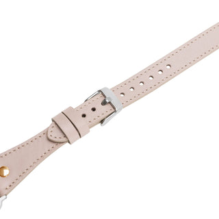 Bouletta Kol Saati Kayışları Apple Watch Deri Kayış – Leeds Tam Tur İnce Gül rengi Boncuklu