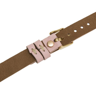 Bouletta Kol Saati Kayışları Apple Watch Deri Kayış – Leeds Tam Tur İnce Gül rengi Boncuklu