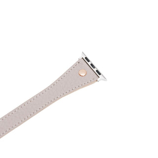 Bouletta Kol Saati Kayışları Apple Watch Deri Kayış – Leeds Tam Tur İnce Gül rengi Boncuklu