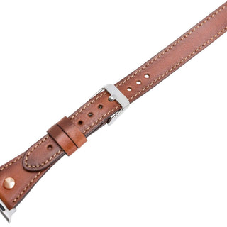 Bouletta Kol Saati Kayışları Apple Watch Deri Kayış – Leeds Tam Tur İnce Gül rengi Boncuklu