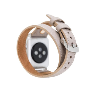 Bouletta Kol Saati Kayışları Apple Watch Deri Kayış – Leeds Tam Tur İnce Gül rengi Boncuklu