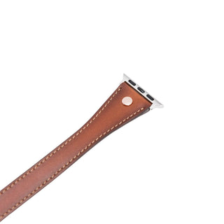 Bouletta Kol Saati Kayışları Apple Watch Deri Kayış – Leeds Tam Tur İnce Gül rengi Boncuklu