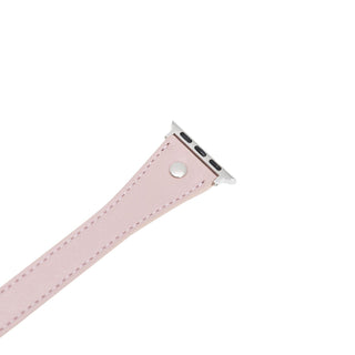 Bouletta Kol Saati Kayışları Apple Watch Deri Kayış – Leeds Tam Tur İnce Gümüş rengi Boncuklu