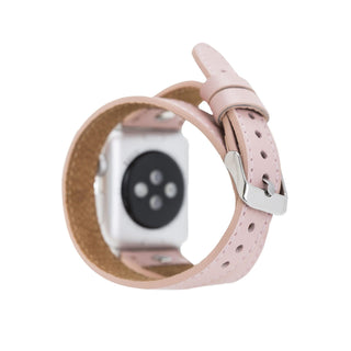 Bouletta Kol Saati Kayışları Apple Watch Deri Kayış – Leeds Tam Tur İnce Gümüş rengi Boncuklu