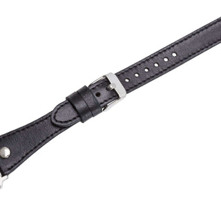 Bouletta Kol Saati Kayışları Apple Watch Deri Kayış – Leeds Tam Tur İnce Gümüş rengi Boncuklu