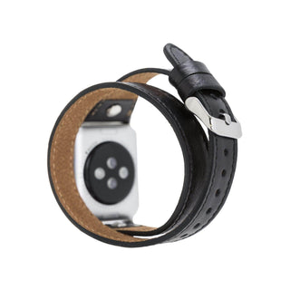 Bouletta Kol Saati Kayışları Apple Watch Deri Kayış – Leeds Tam Tur İnce Gümüş rengi Boncuklu