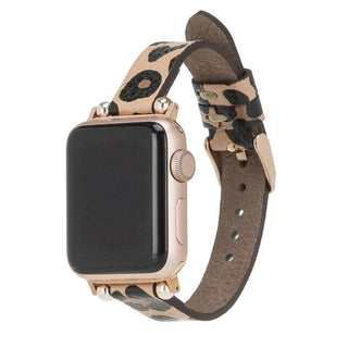 Bouletta Kol Saati Kayışları Baskılı Leopar Apple Watch Deri Kayış – Wollaton Ferro Premium Koruma